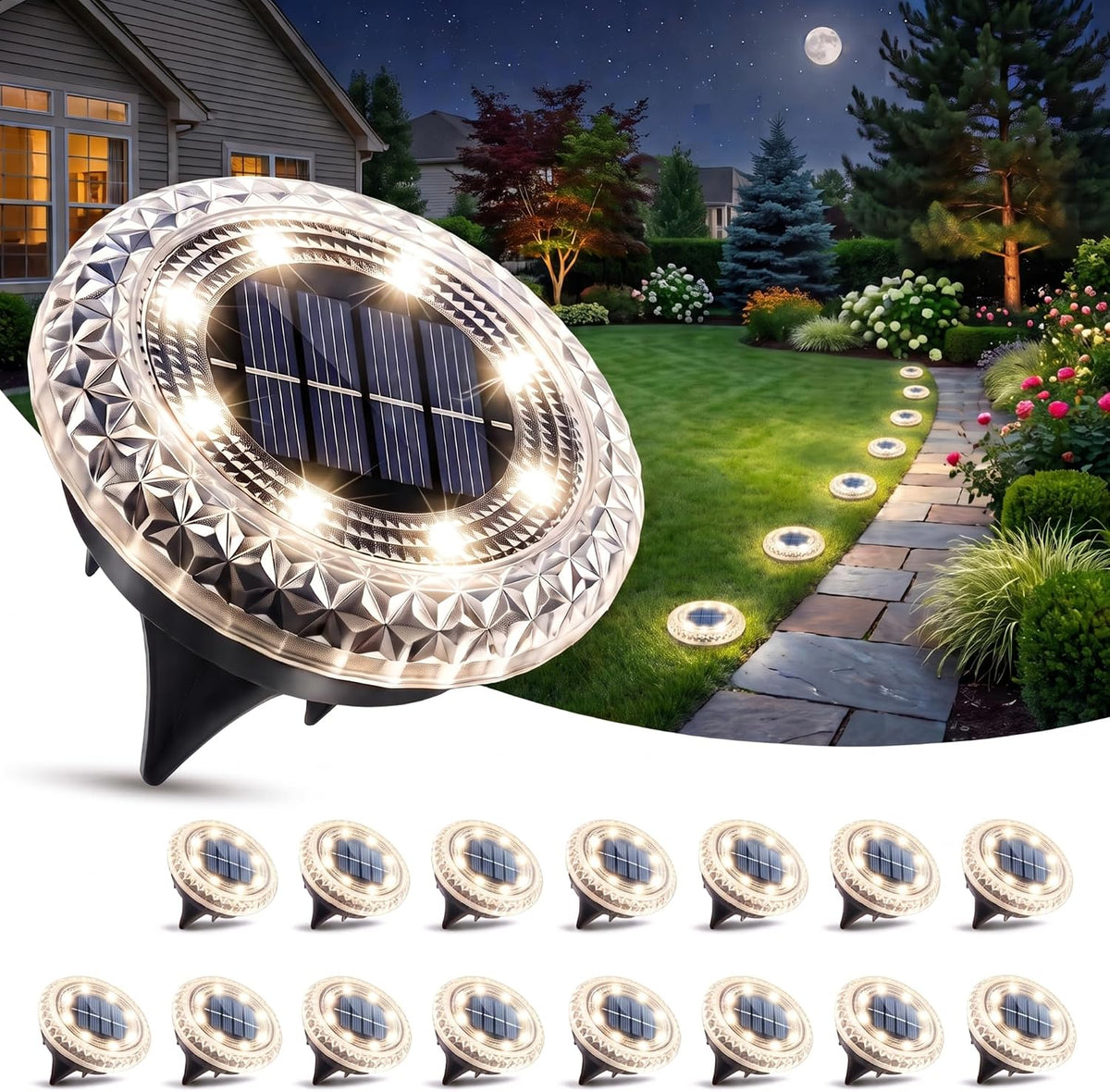 Solar In-Ground Garden Lights – Warm White