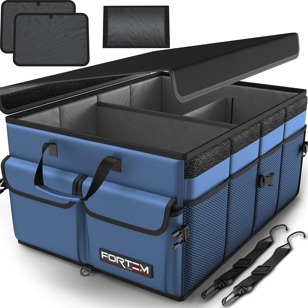 FORTEM Collapsible Car Boot Organiser with Lid