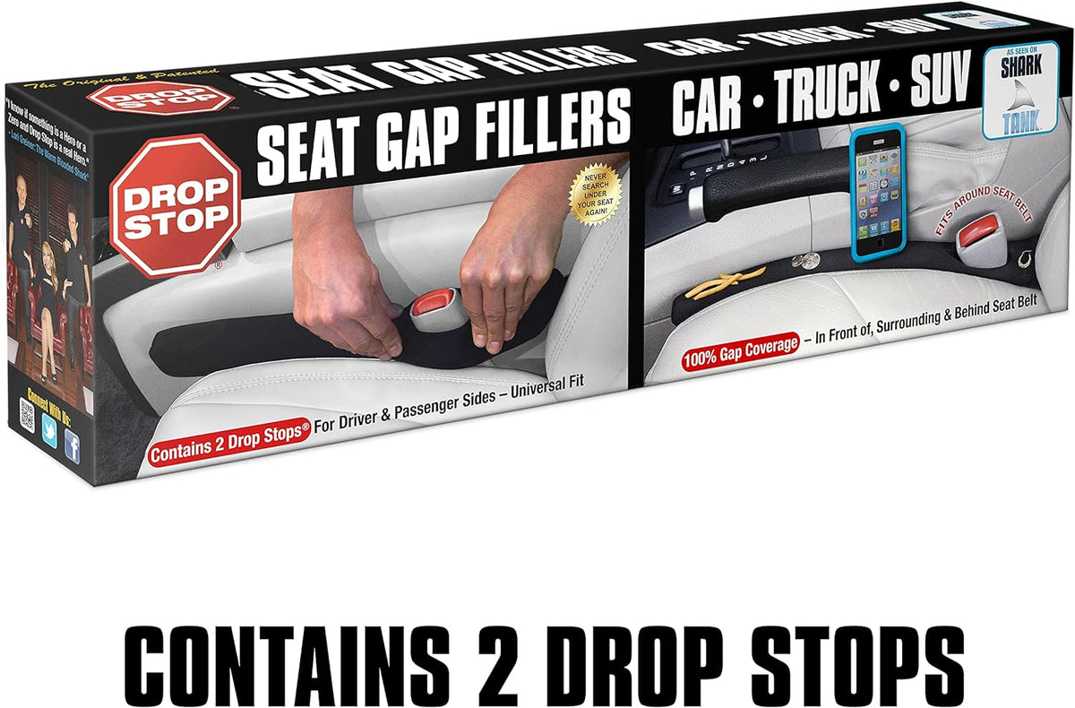 Drop Stop Car Seat Gap Filler – 2 Pack