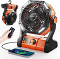 20000mAh Rechargeable Camping Fan with LED Lantern & Remote