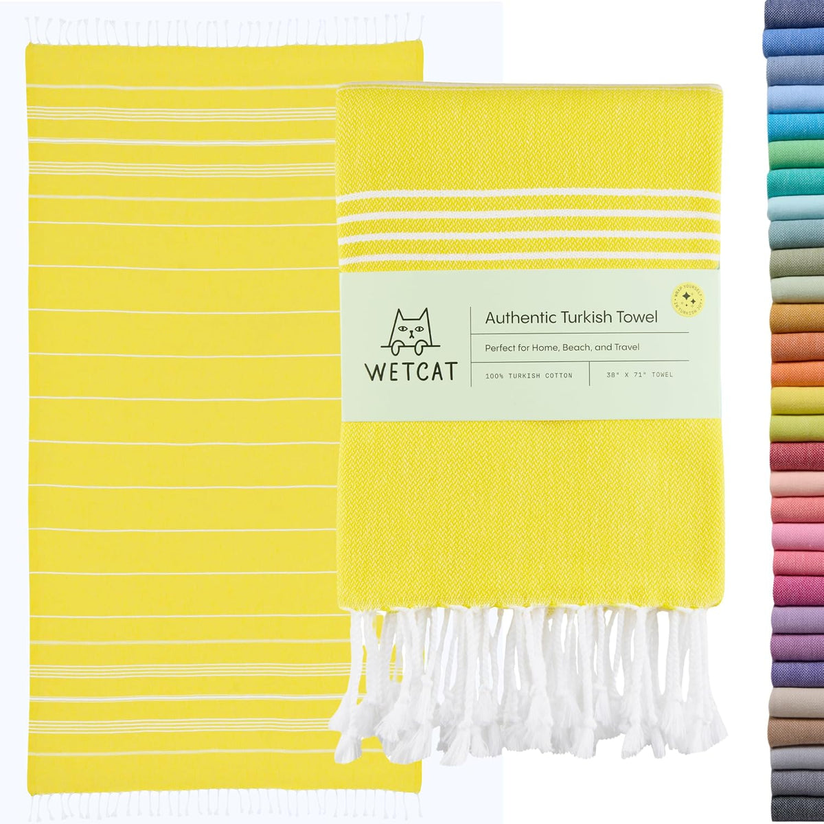 Oversized Turkish Beach Towel – 100% Cotton, Sand Free