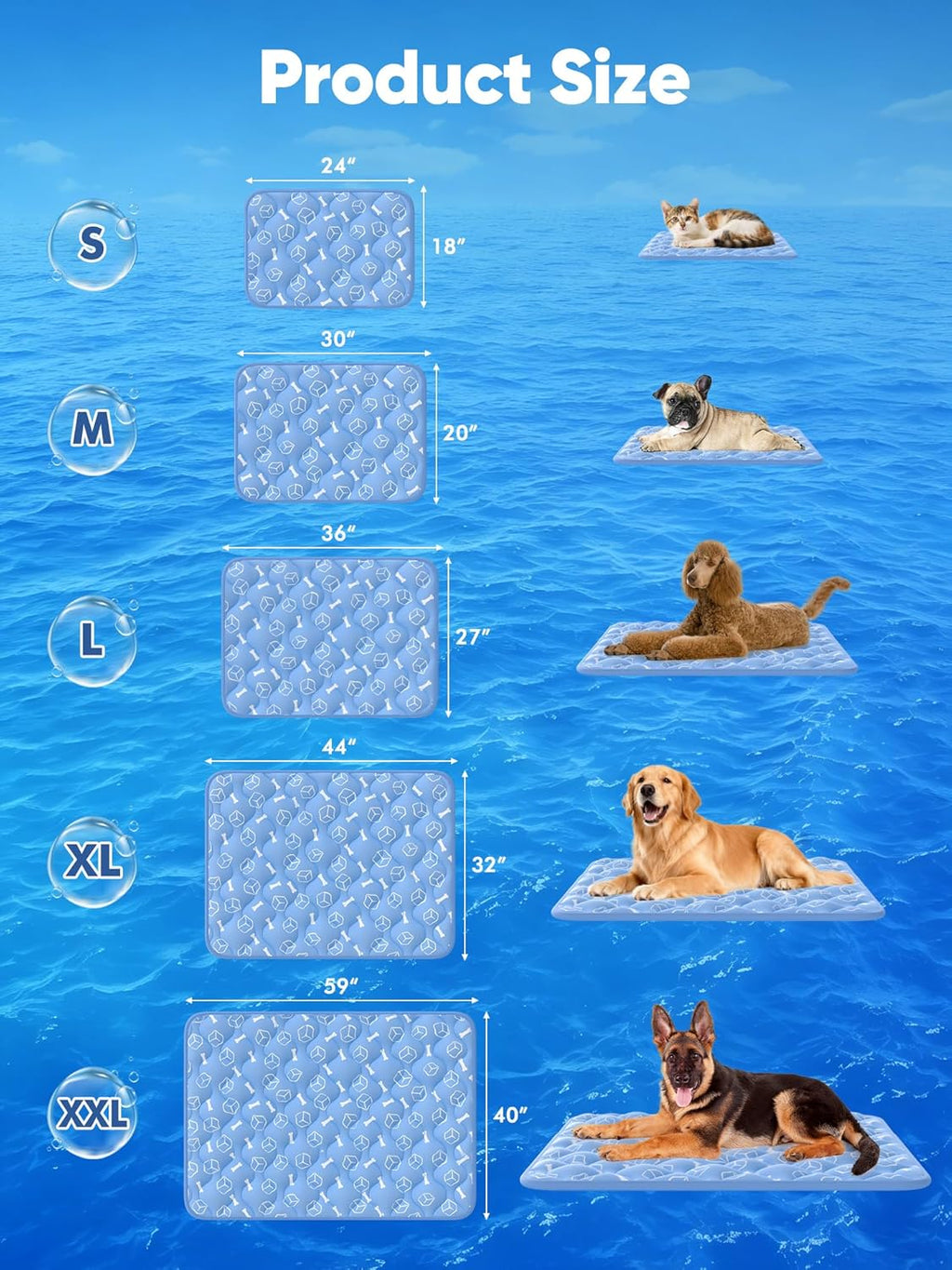 Self-Cooling Dog Mat – Colour Changing, Foldable