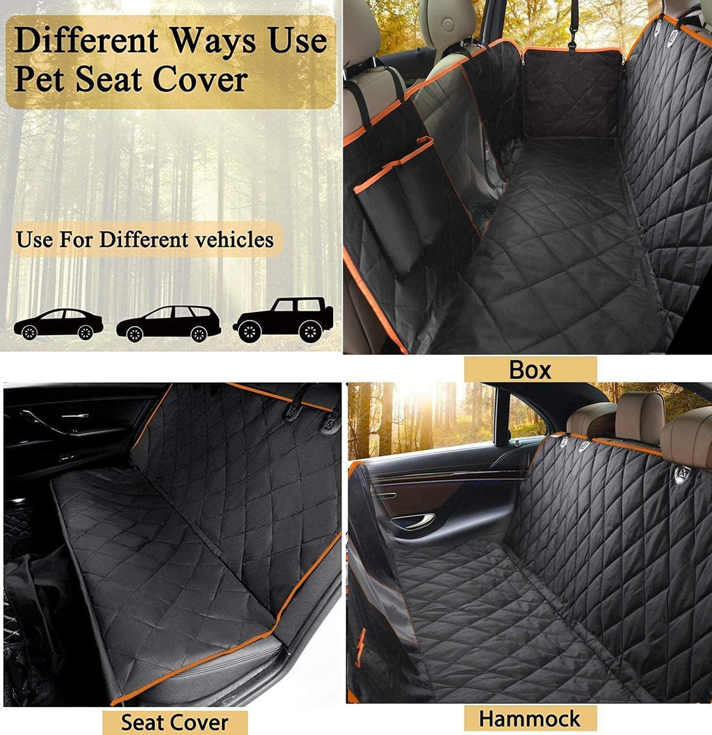 Waterproof Dog Car Seat Cover & Hammock with Mesh Window
