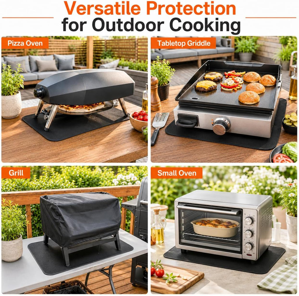 Fireproof Under-BBQ Mat – Protects Decks & Tables