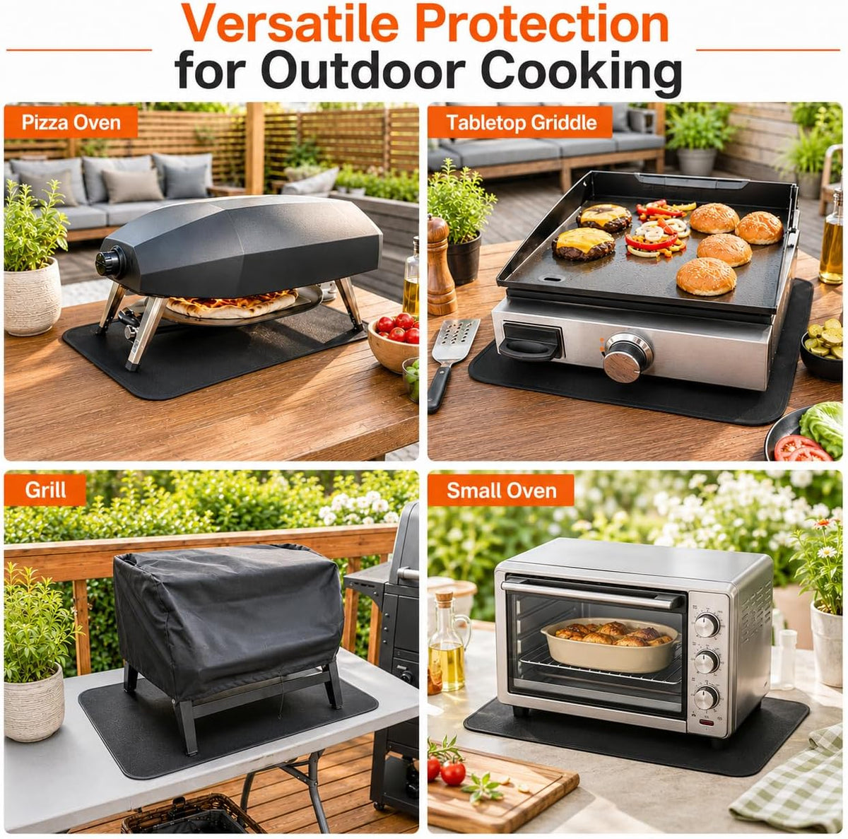 Fireproof Under-BBQ Mat – Protects Decks & Tables