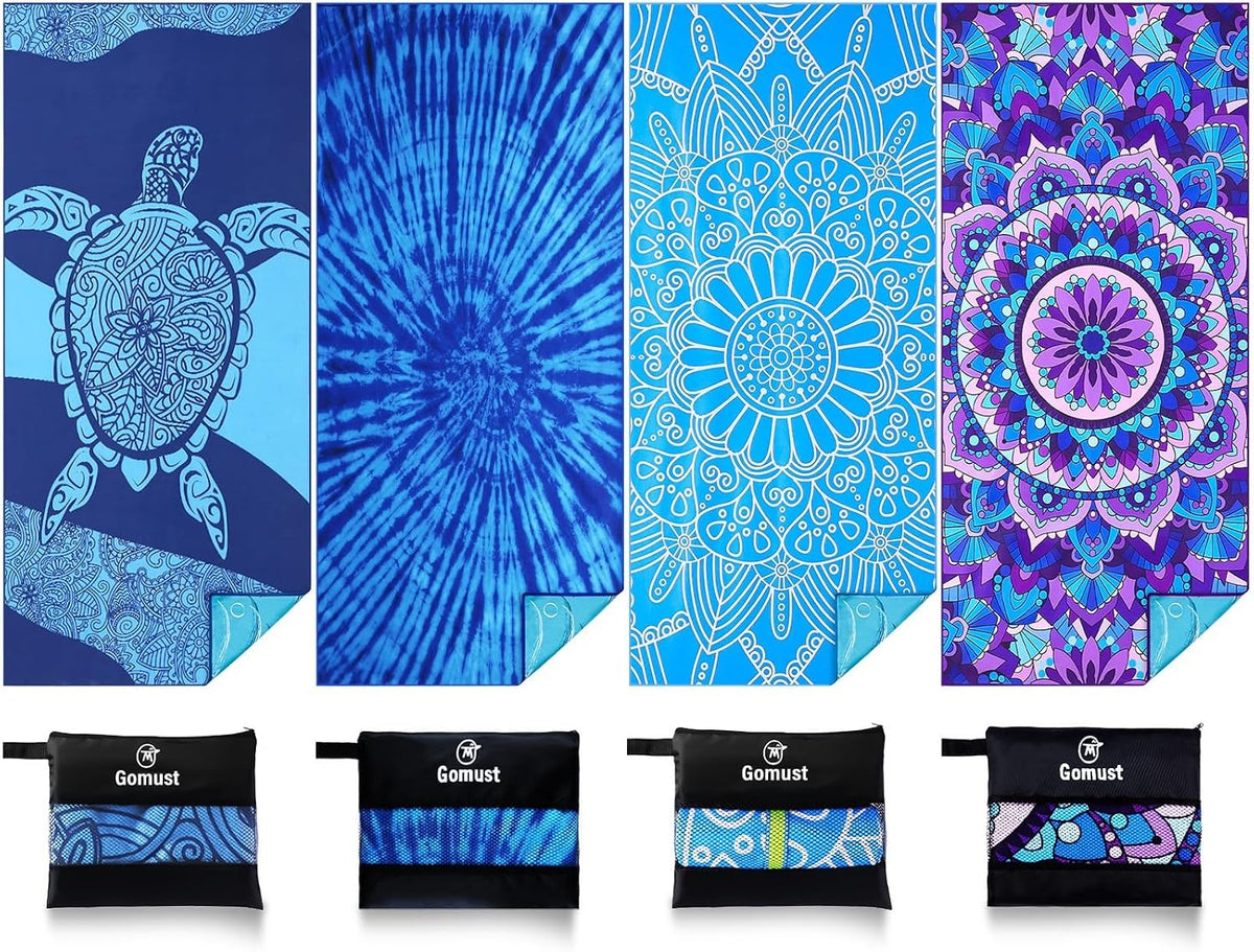 Oversized Microfibre Beach Towels 180 x 80 cm – 4 Pack