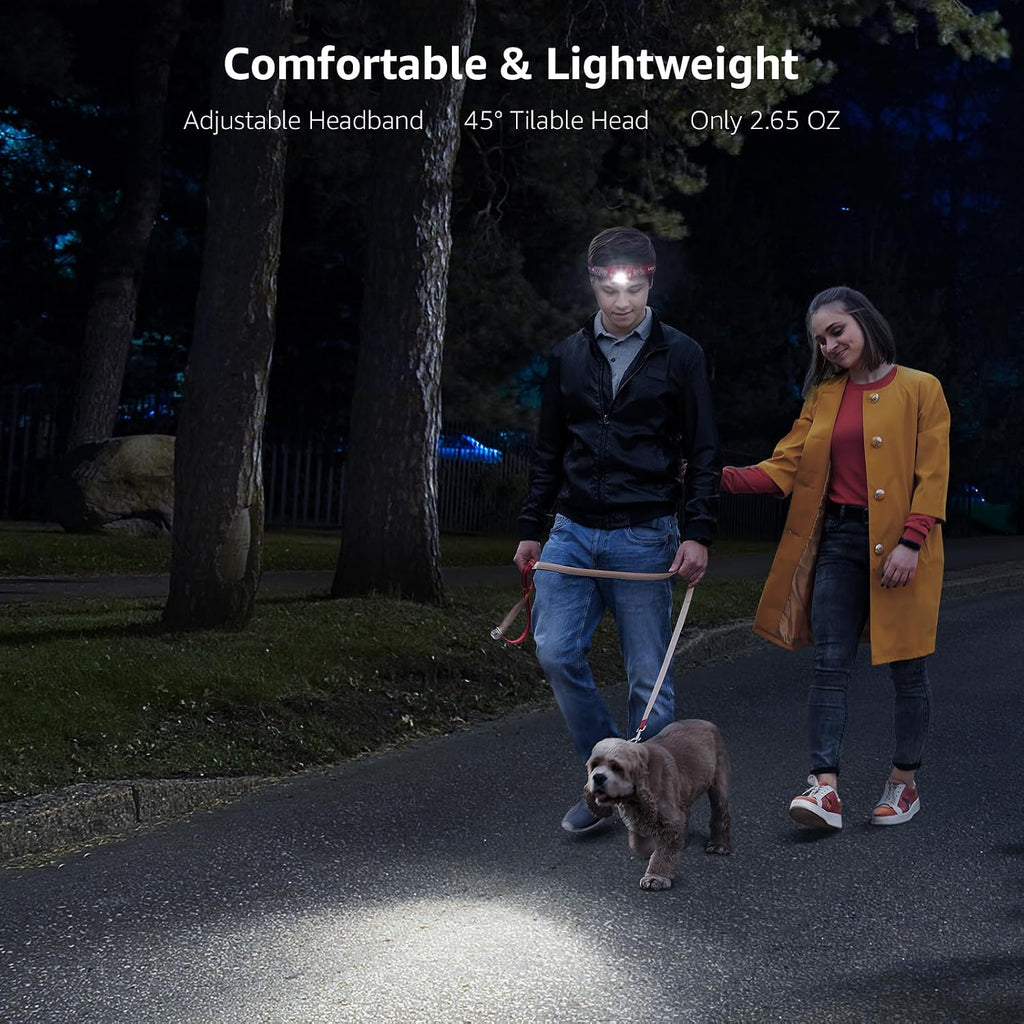 Rechargeable LED Head Torch 2 Pack – Spot, Flood & Red Light