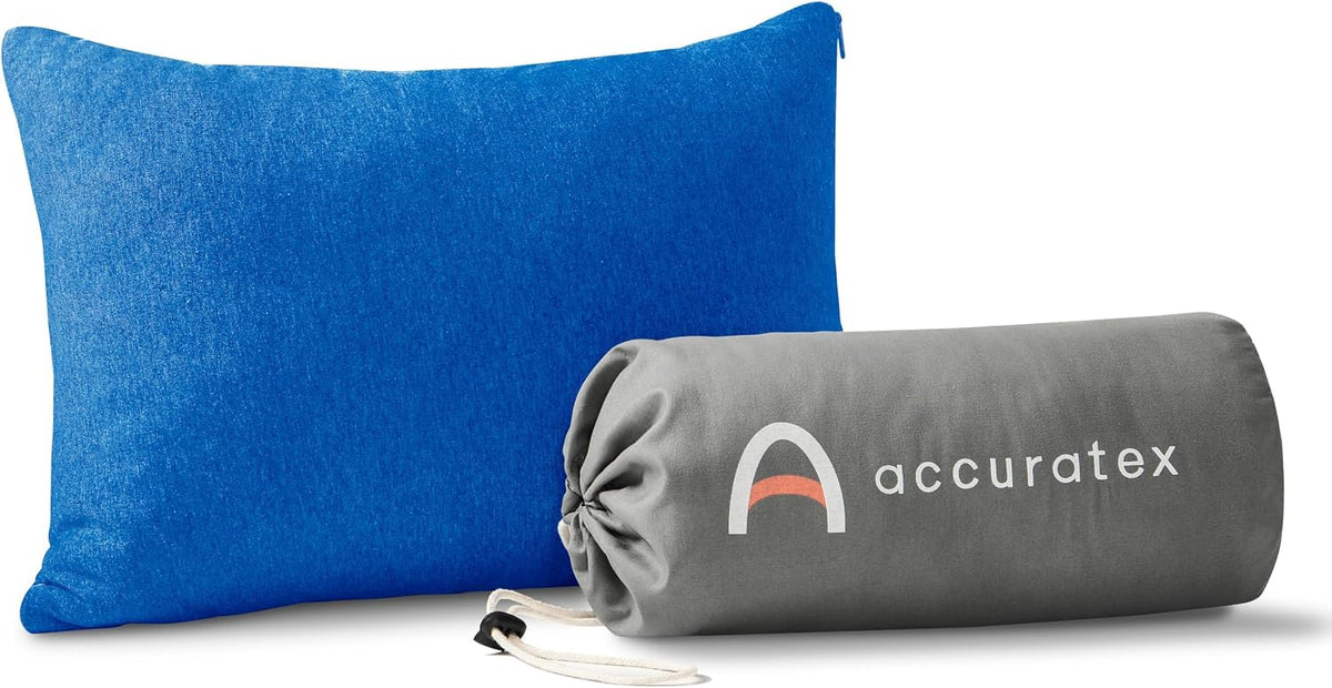 Shredded Memory Foam Camping Pillow with Cotton Cover