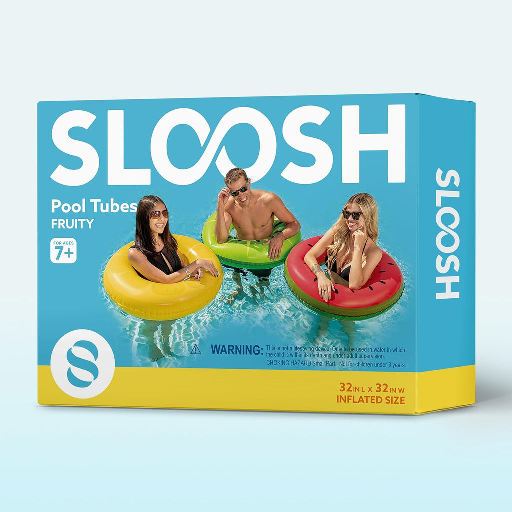 Inflatable Pool Float Rings – 3 Pack