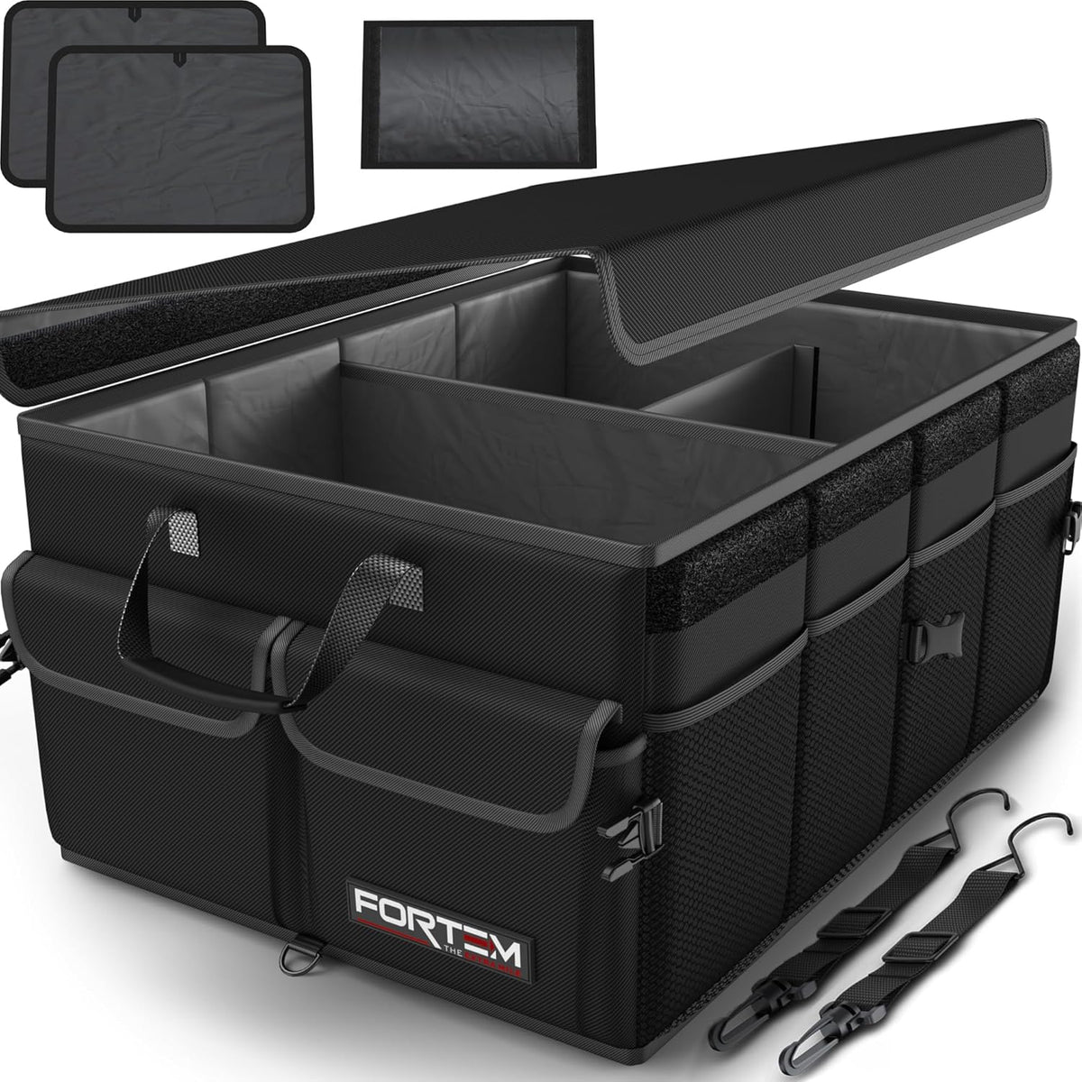 FORTEM Collapsible Car Boot Organiser with Lid