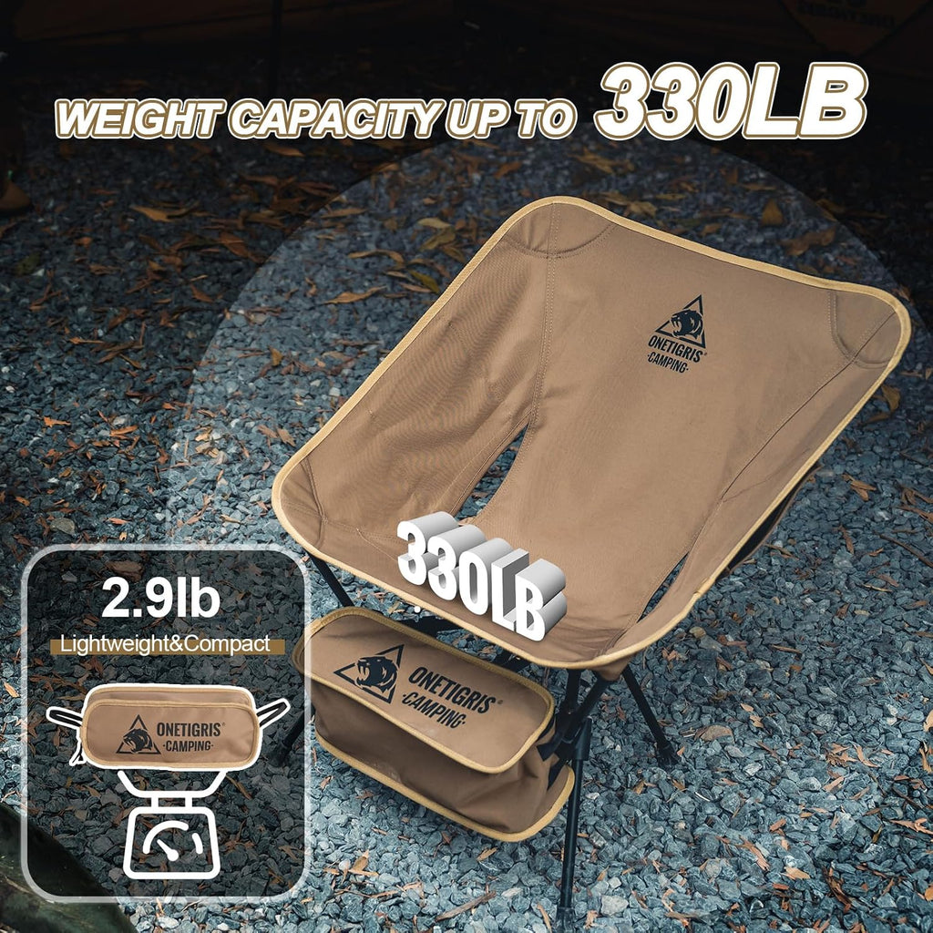 Ultralight Folding Camping Chair – 1.34 kg, Holds 150 kg