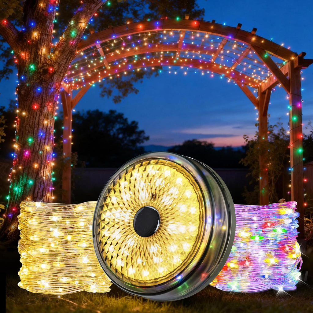 20m Rechargeable Camping String Lights – 2-in-1 Lantern, 10 Modes