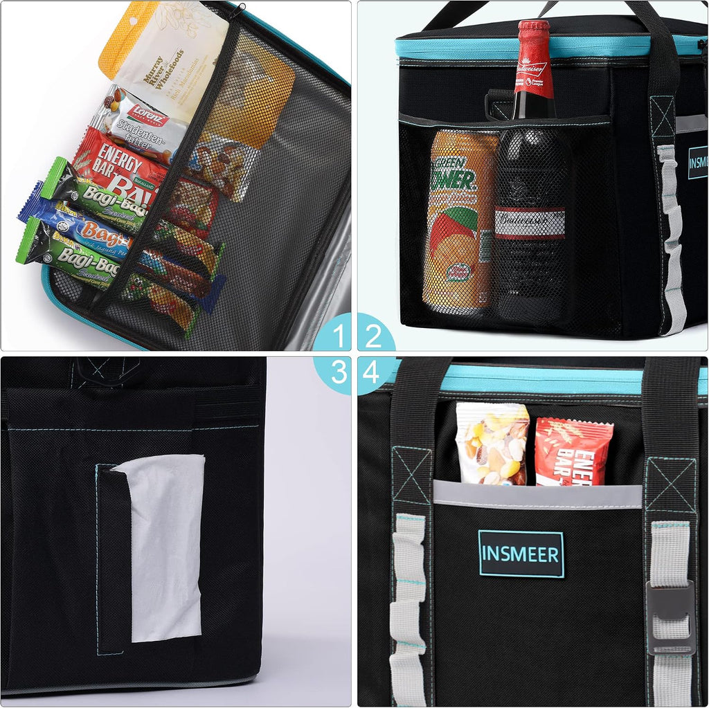 48L Large Foldable Insulated Cooler Bag – Holds 65 Cans