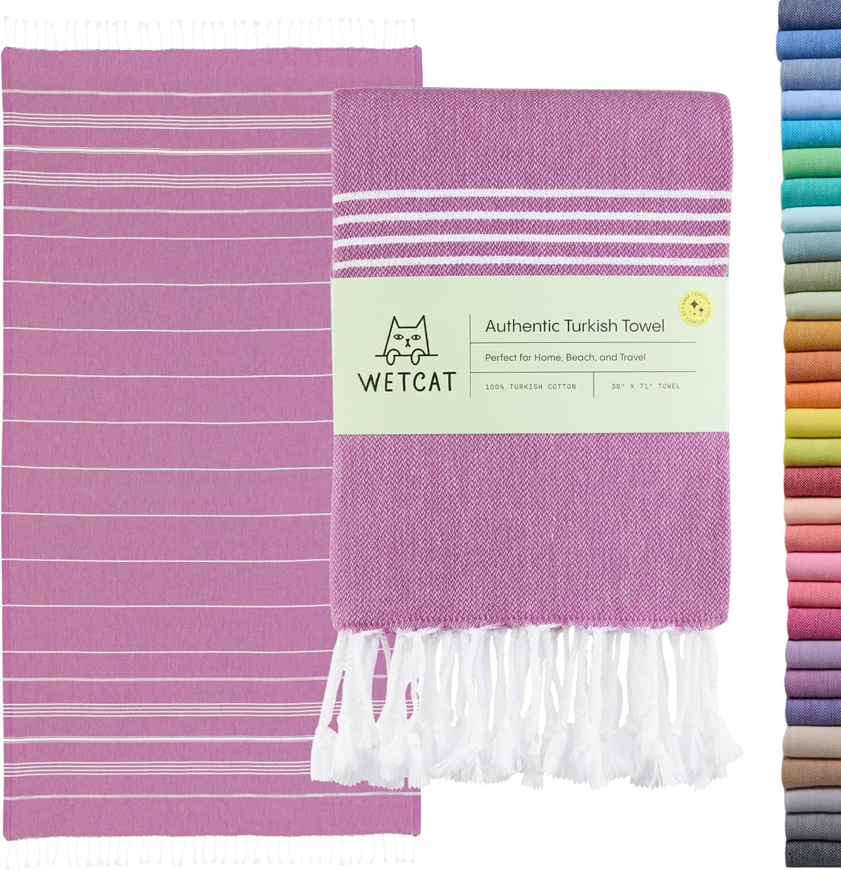 Oversized Turkish Beach Towel – 100% Cotton, Sand Free