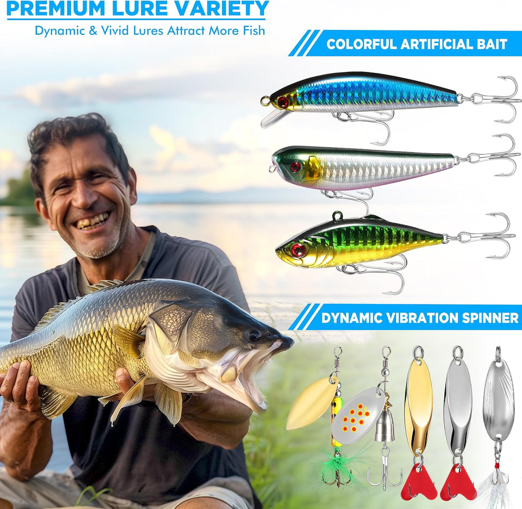 137-Piece Fishing Lure & Tackle Kit