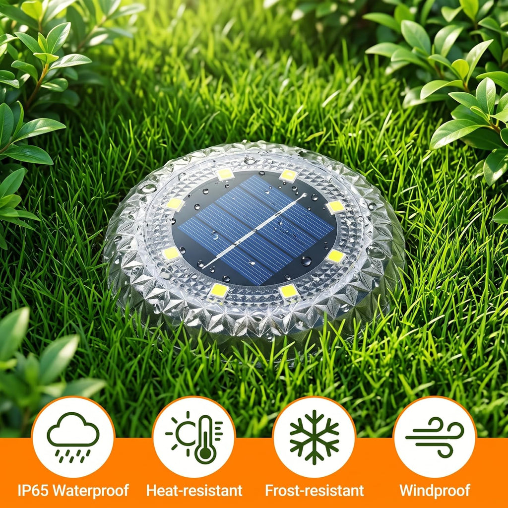 Solar In-Ground Garden Lights – Warm White